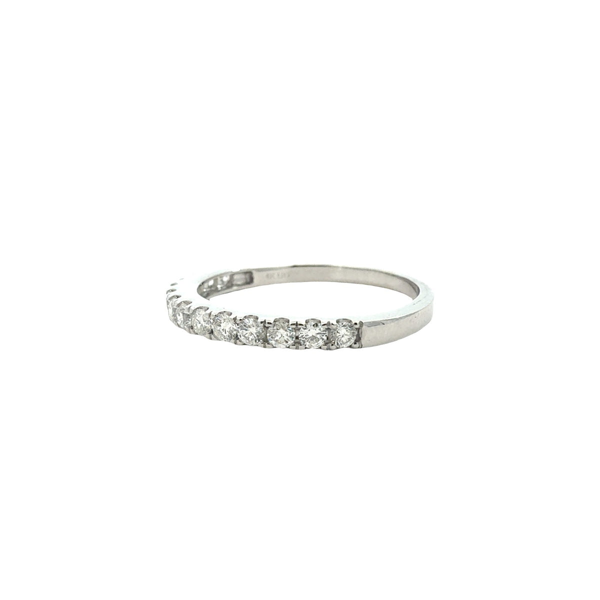 14k White Gold 0.42cttw Diamond Half Eternity Band Ring4
