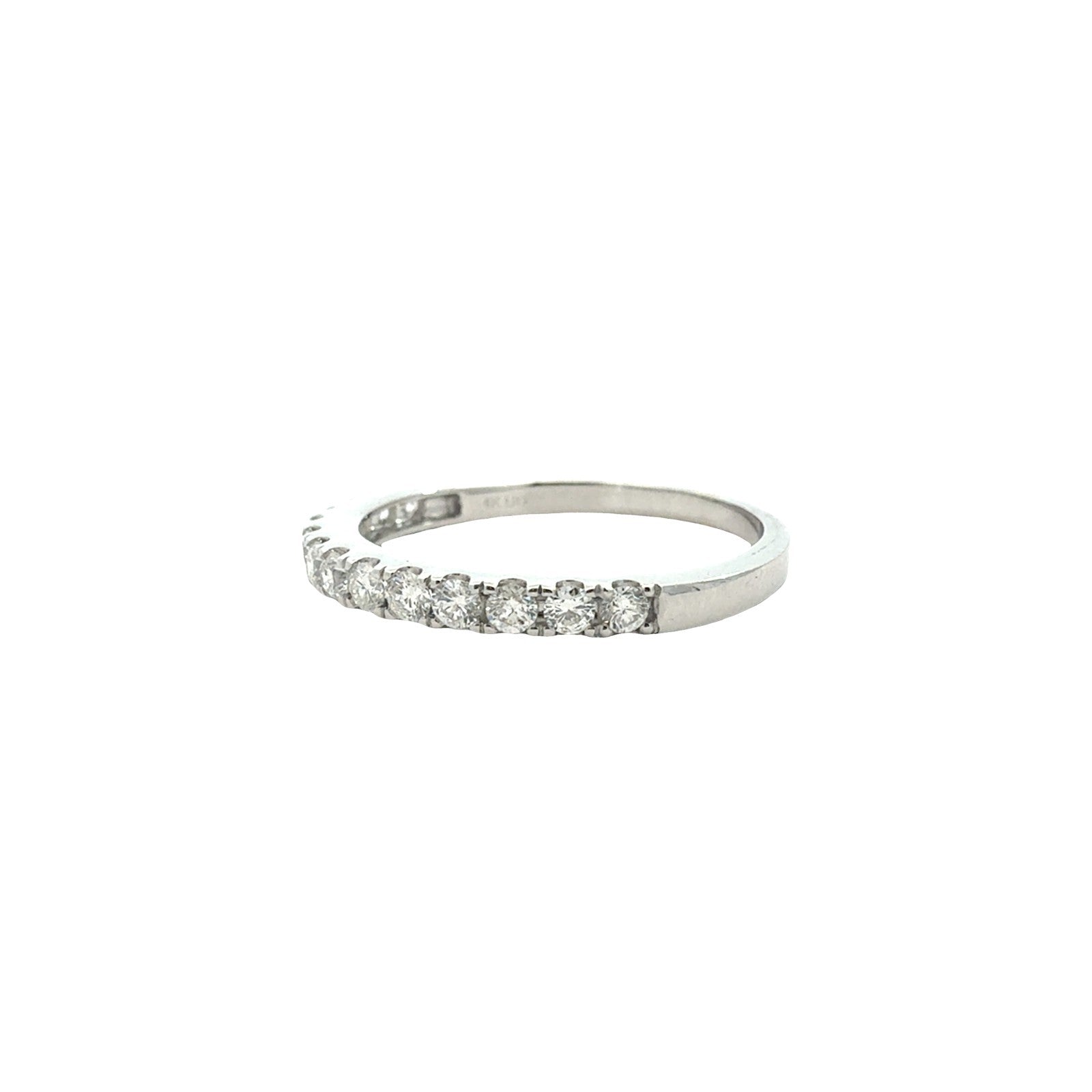 14k White Gold 0.42cttw Diamond Half Eternity Band Ring4