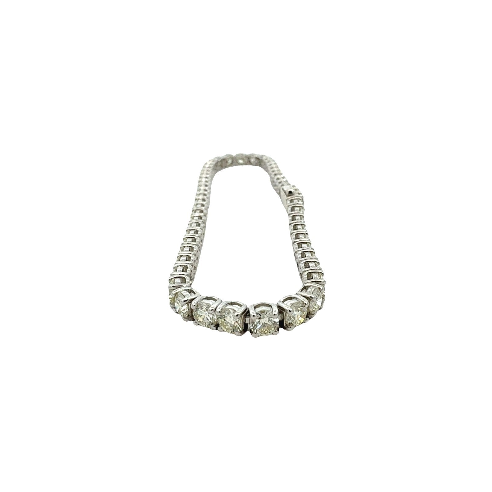 14k White Gold 8.75cttw Diamond Tennis Bracelet 7.5"2