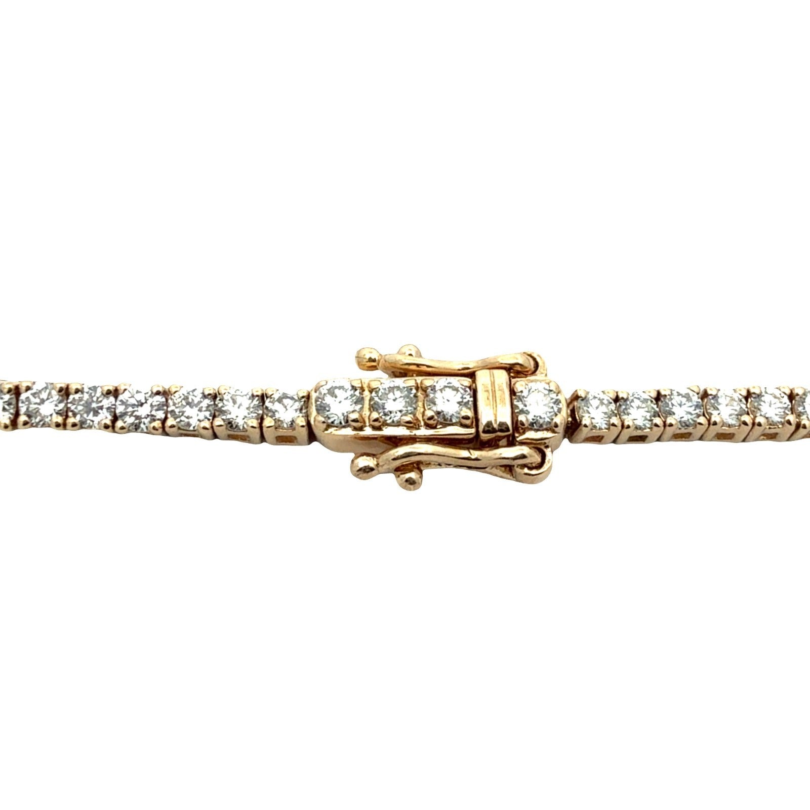 14k Yellow Gold and 2.18cttw Lab- Created Diamond Tennis Bracelet 7"5
