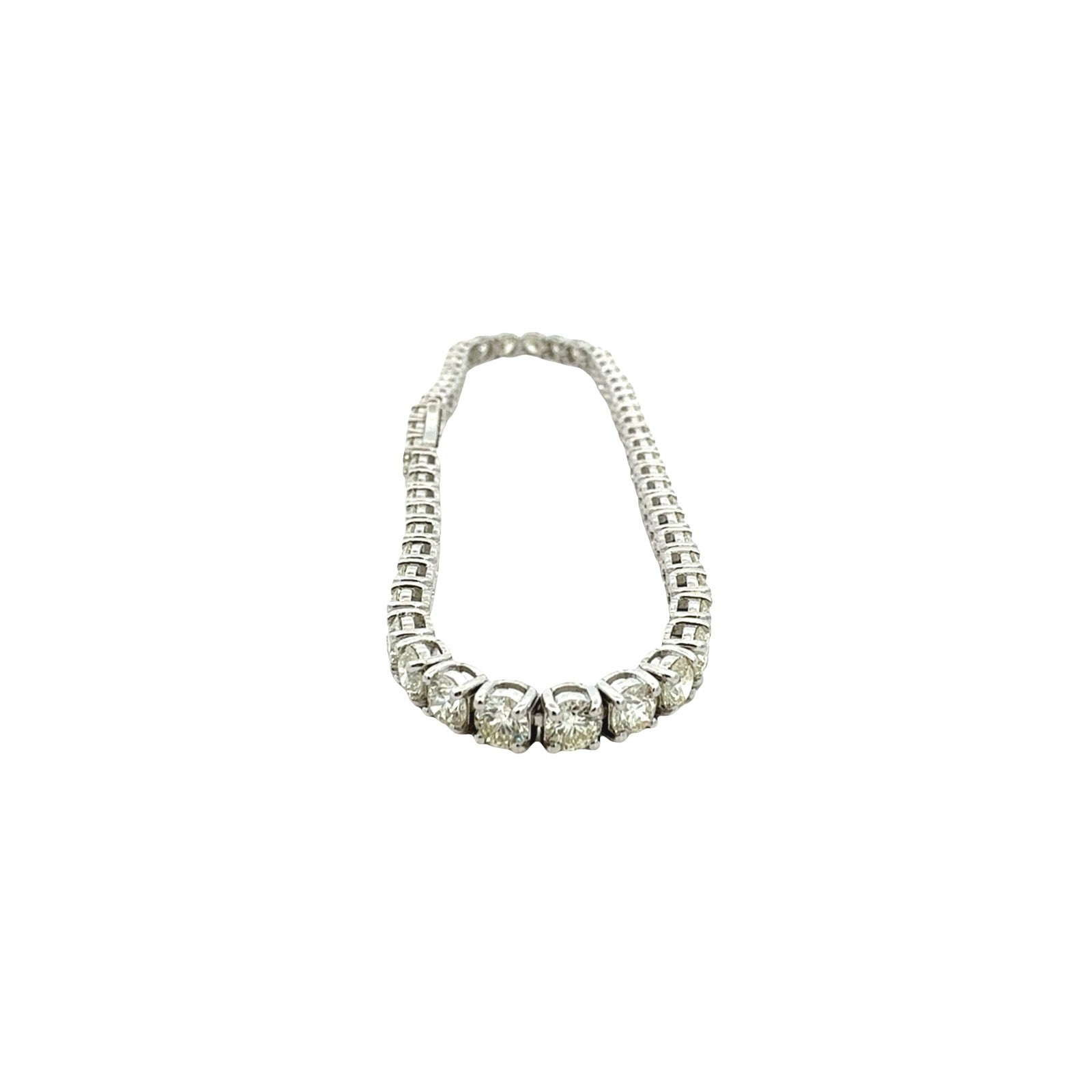 14k White Gold 8.75cttw Diamond Tennis Bracelet 7.5"4