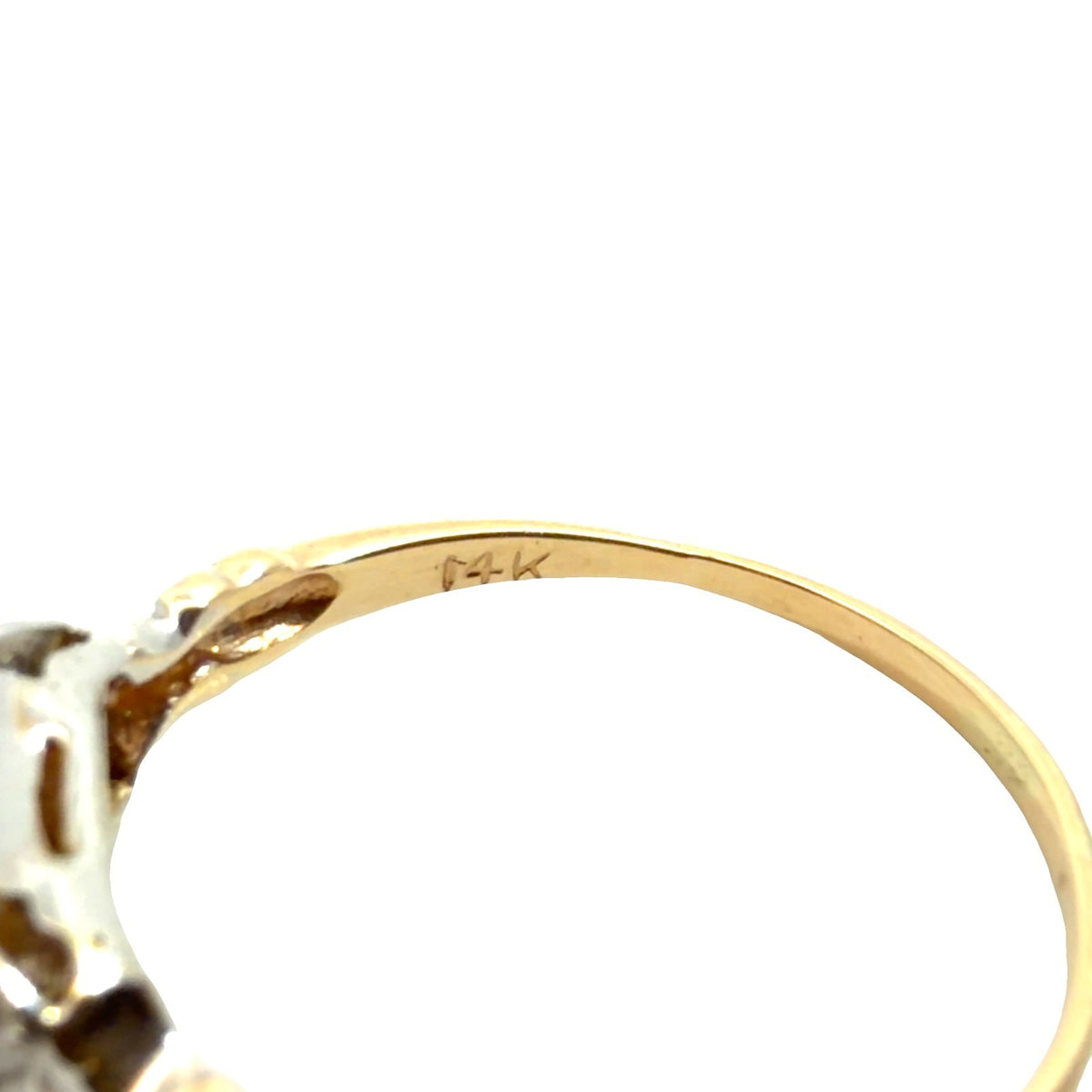 Vintage 14k Gold Stamped Round 0.53ctw OEC Diamond Two Toned Engagement Ring5