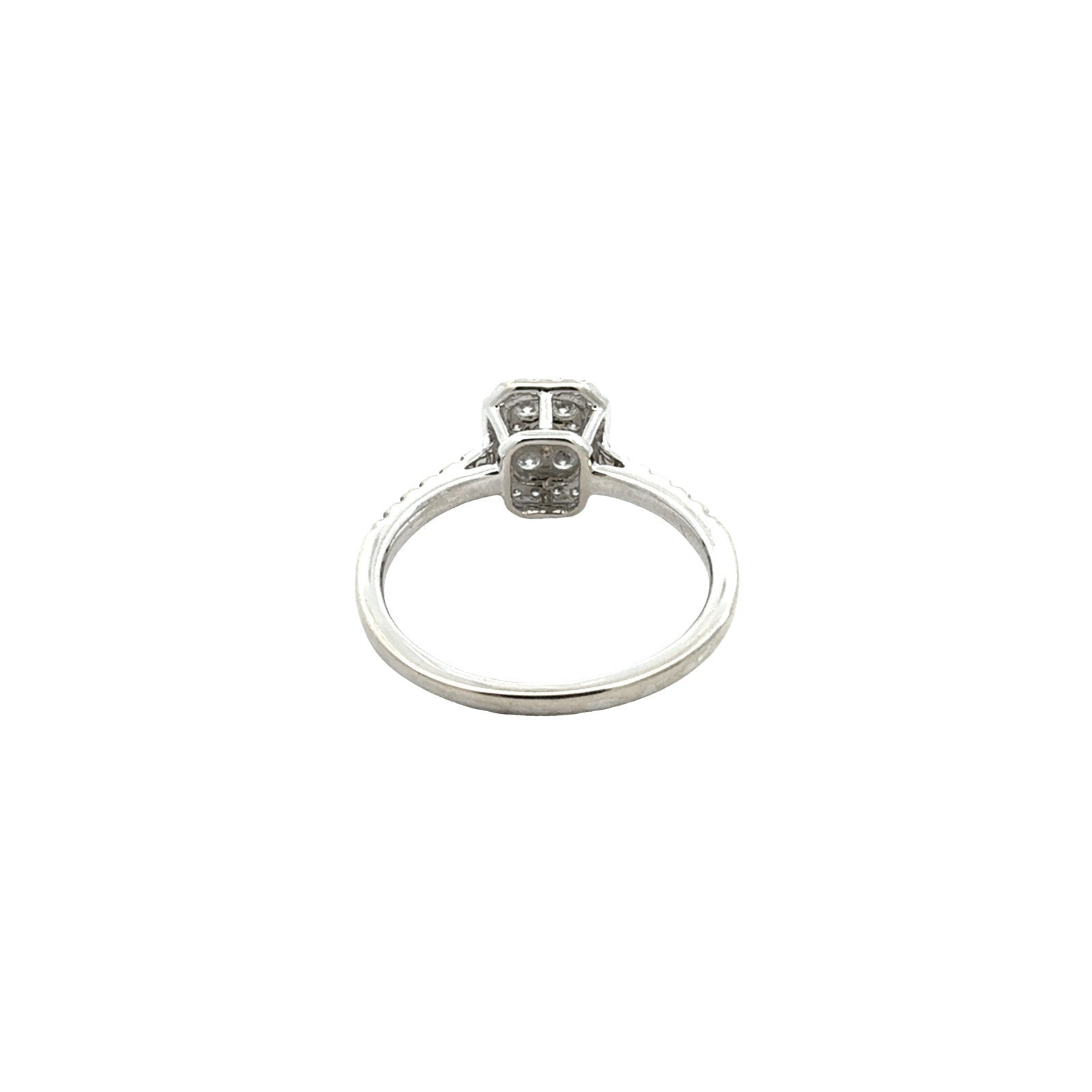 10k White Gold 0.52cttw Diamond Cluster Halo Engagement Ring4