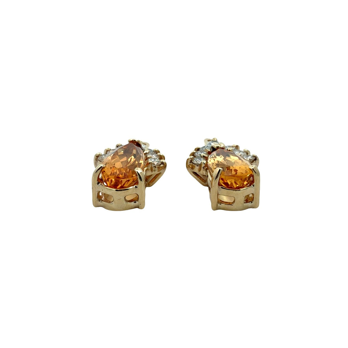 13k Yellow Gold 6.04cttw Yellow Topaz and 0.81cttw Diamond Earring Jackets2