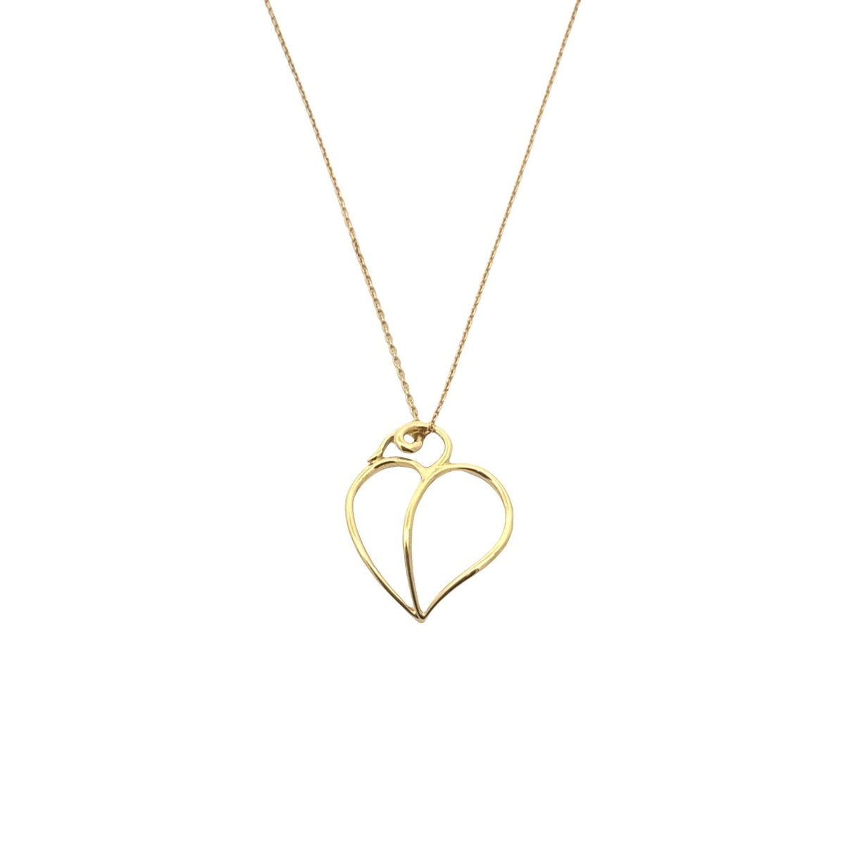 Vintage Tiffany & Co. 18k Yellow Gold Paloma Picasso Loving Heart Necklace0