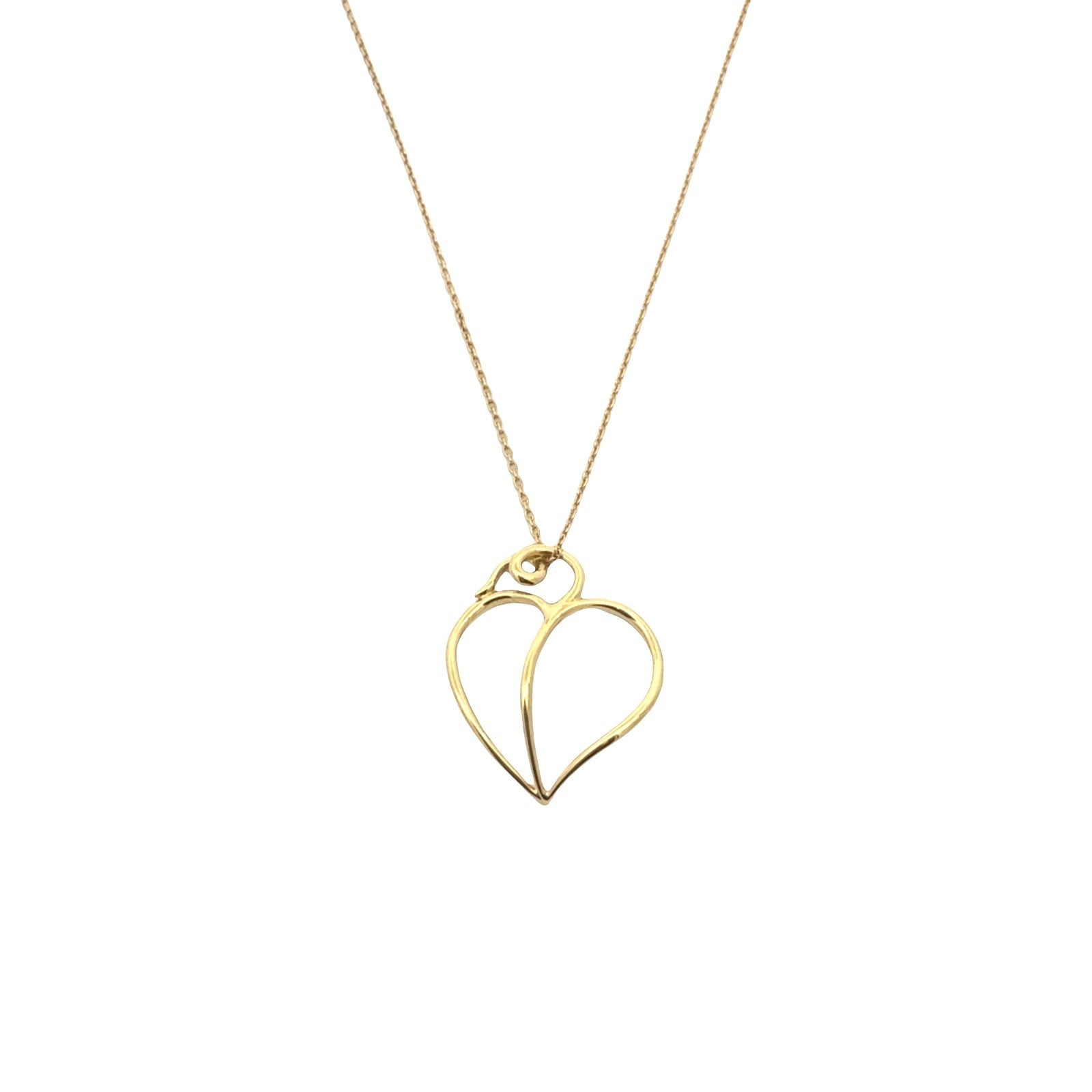 Vintage Tiffany & Co. 18k Yellow Gold Paloma Picasso Loving Heart Necklace2