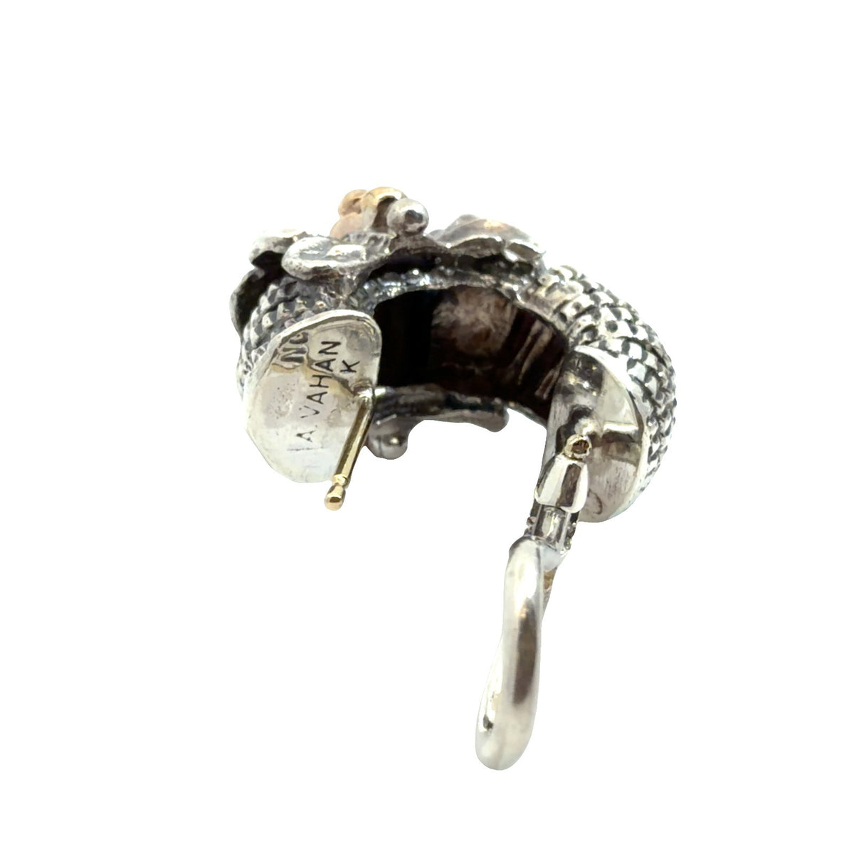 Alwand Vahan Sterling Silver 14k Yellow Gold Butterfly Earrings4