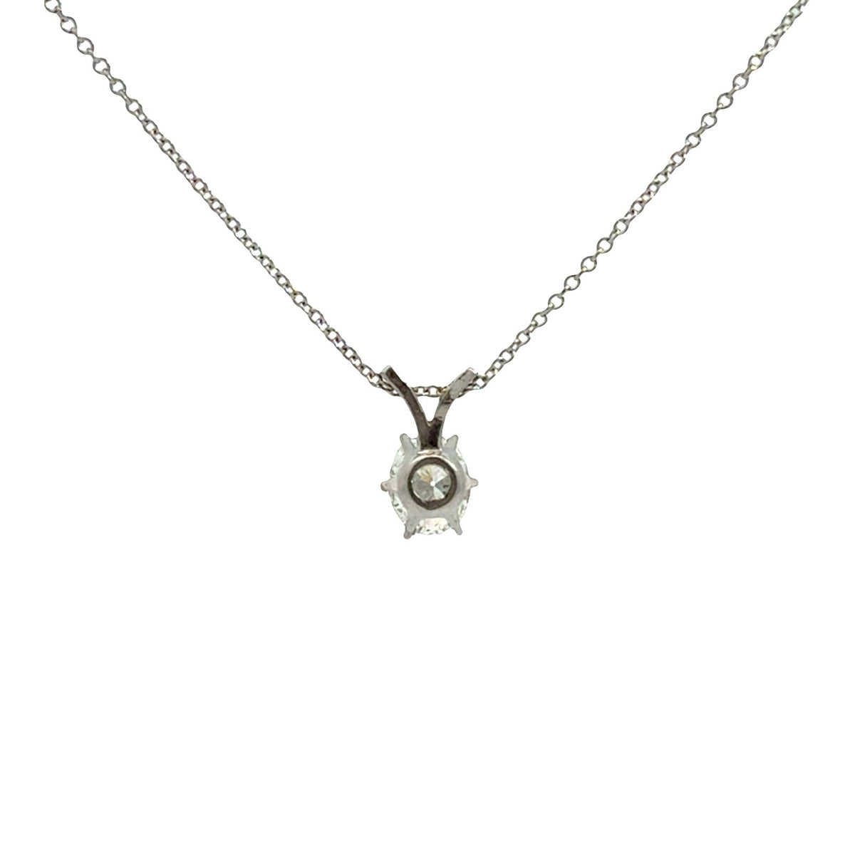 14k White Gold 0.75ctw Diamond Solitaire Necklace3