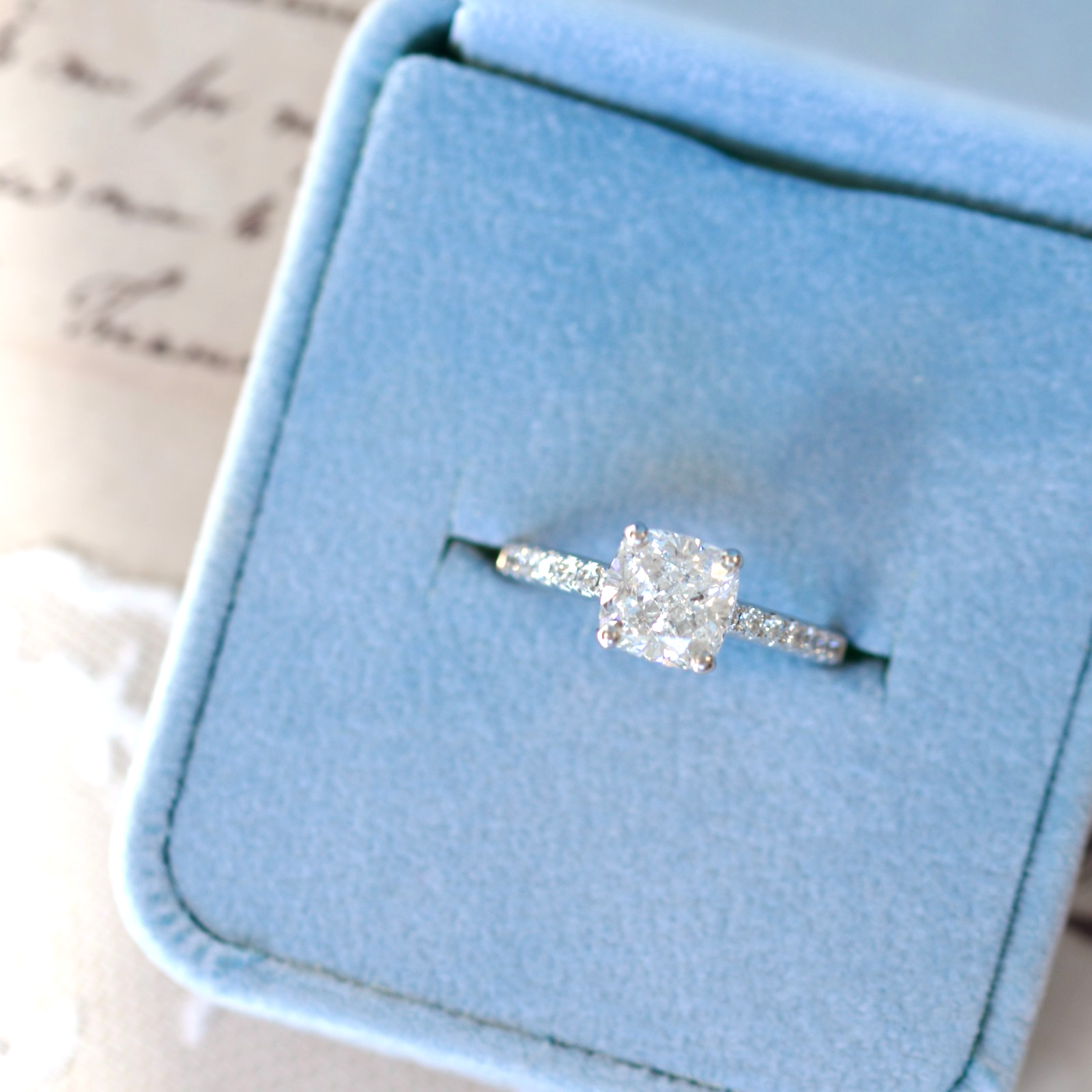 14k White Gold Cushion-Cut 2.26cttw Diamond Engagement Ring0