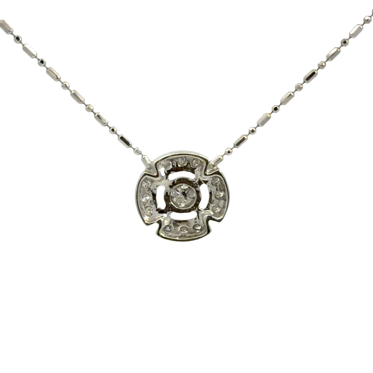 Vintage 18k White Gold 0.28ctw Necklace 16.5"3