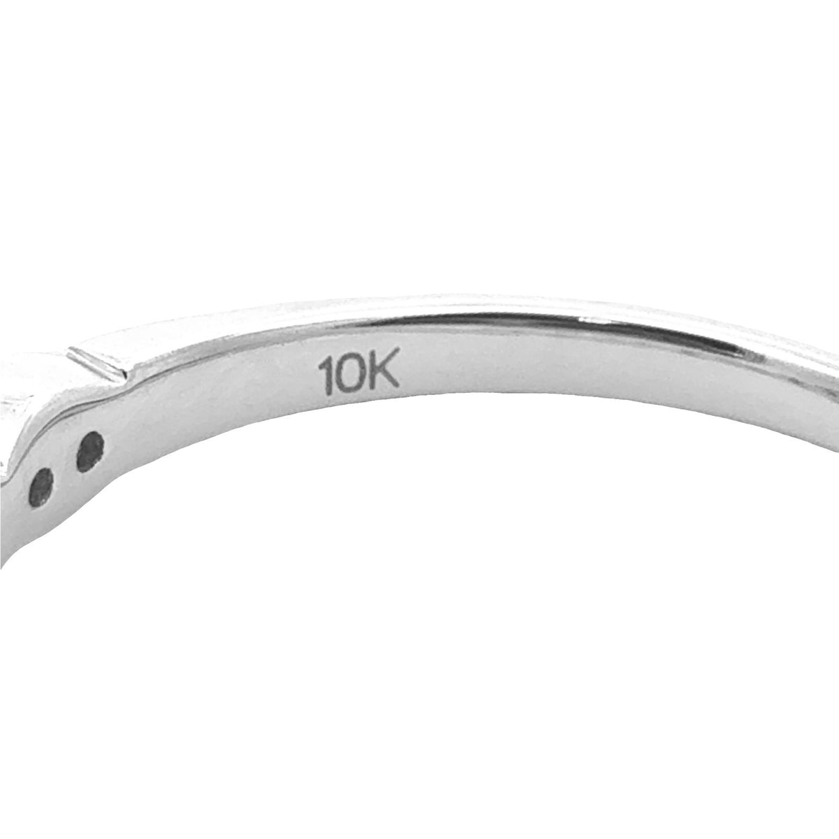 Vintage 10k White Gold 0.22ctw Diamond Band Size 72