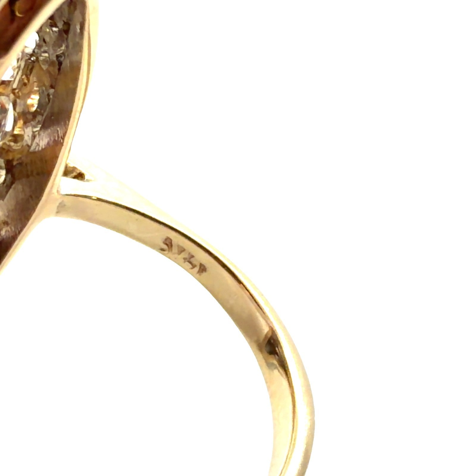 Antique Victorian 14k Yellow Gold Stamped 2.65ctw Multi Diamond Cocktail Ring4