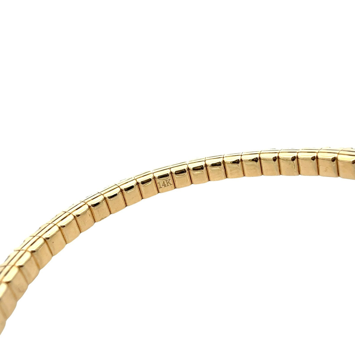 NEW 14k Yellow Gold 3.45cttw Diamond Stretch Tennis Bracelet 5