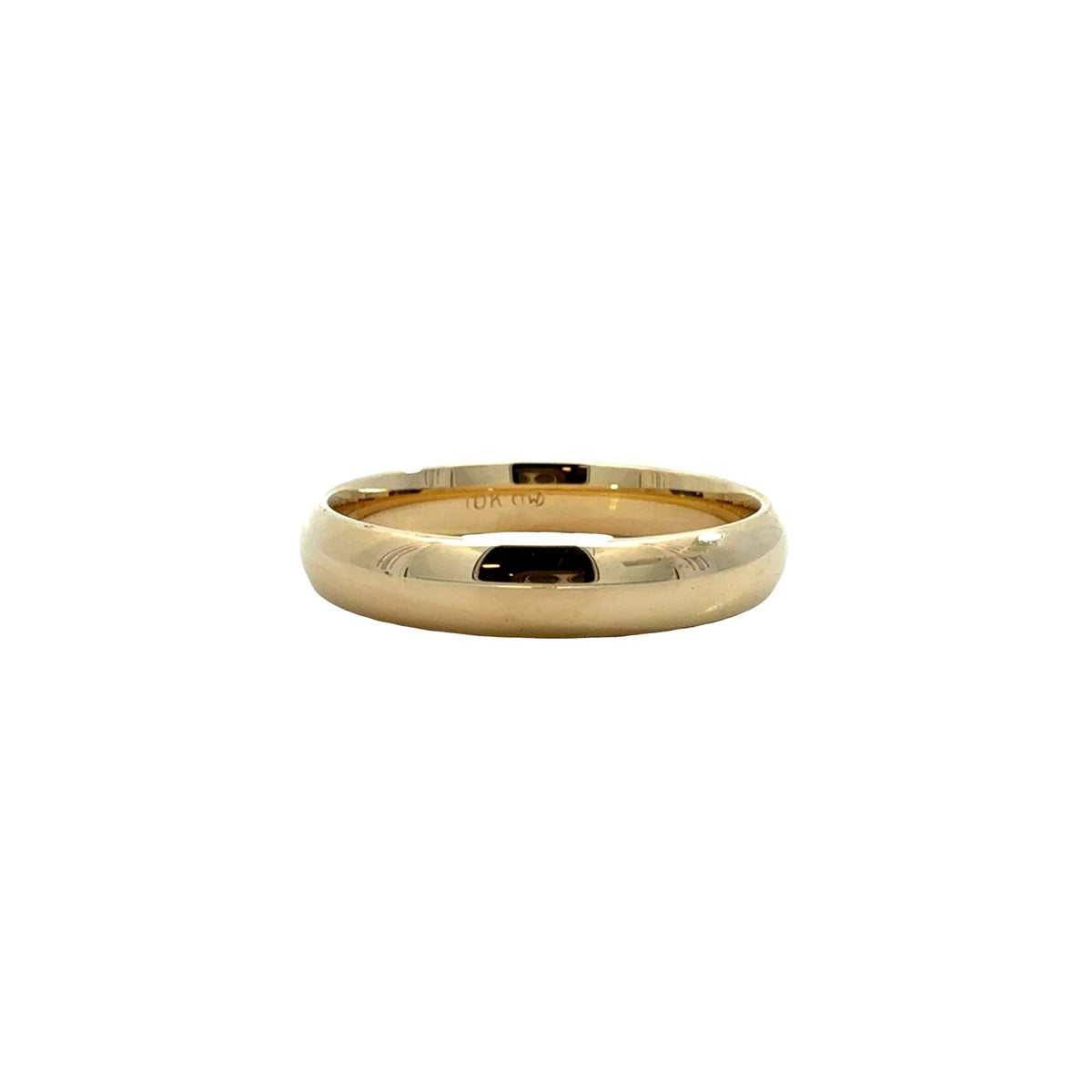 Men's 10k Yellow Gold Polished Dome Wedding Band Ring3