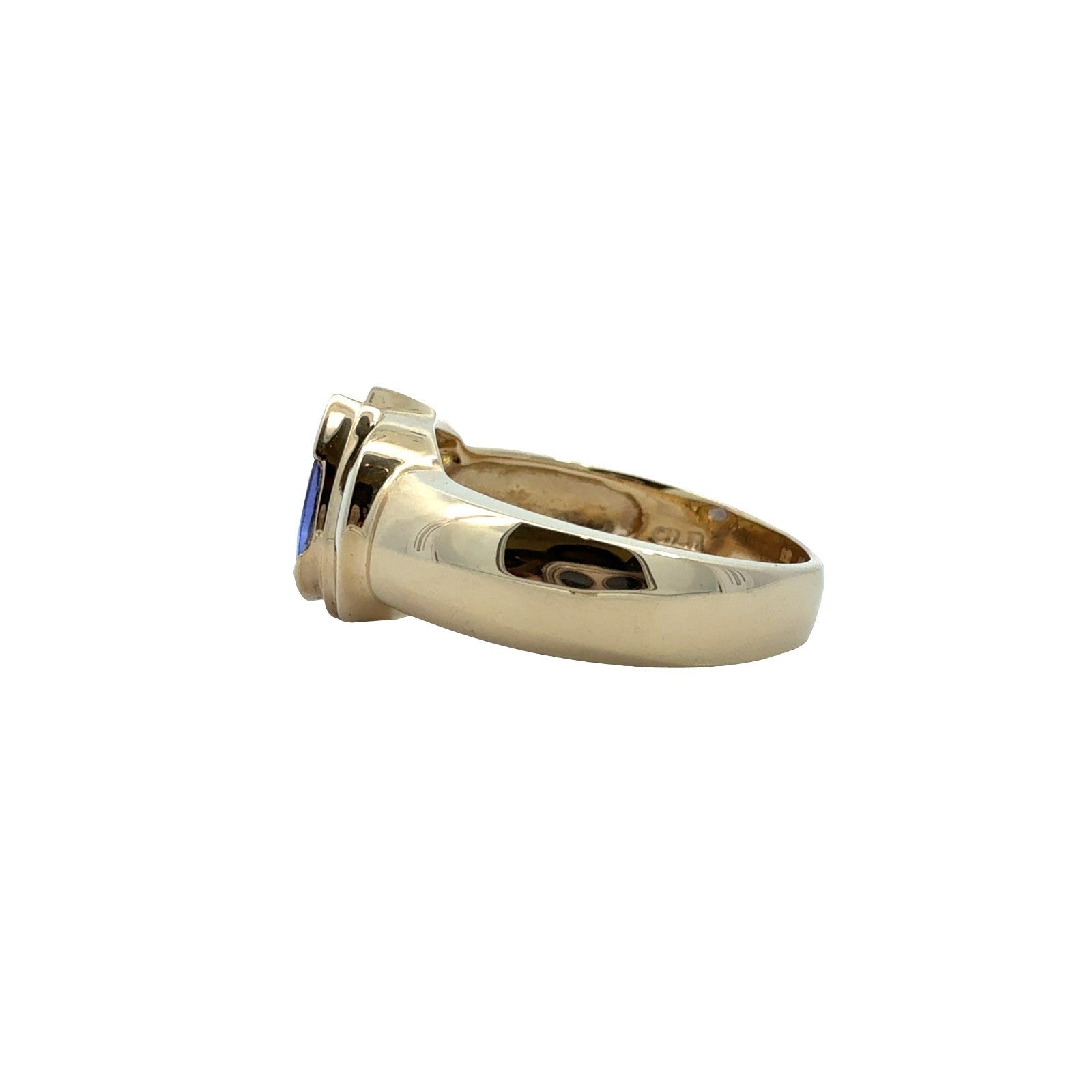 14k Yellow Gold Pear-Shaped 1.52tcw Tanzanite & 0.21cttw Diamond Cocktail Ring4