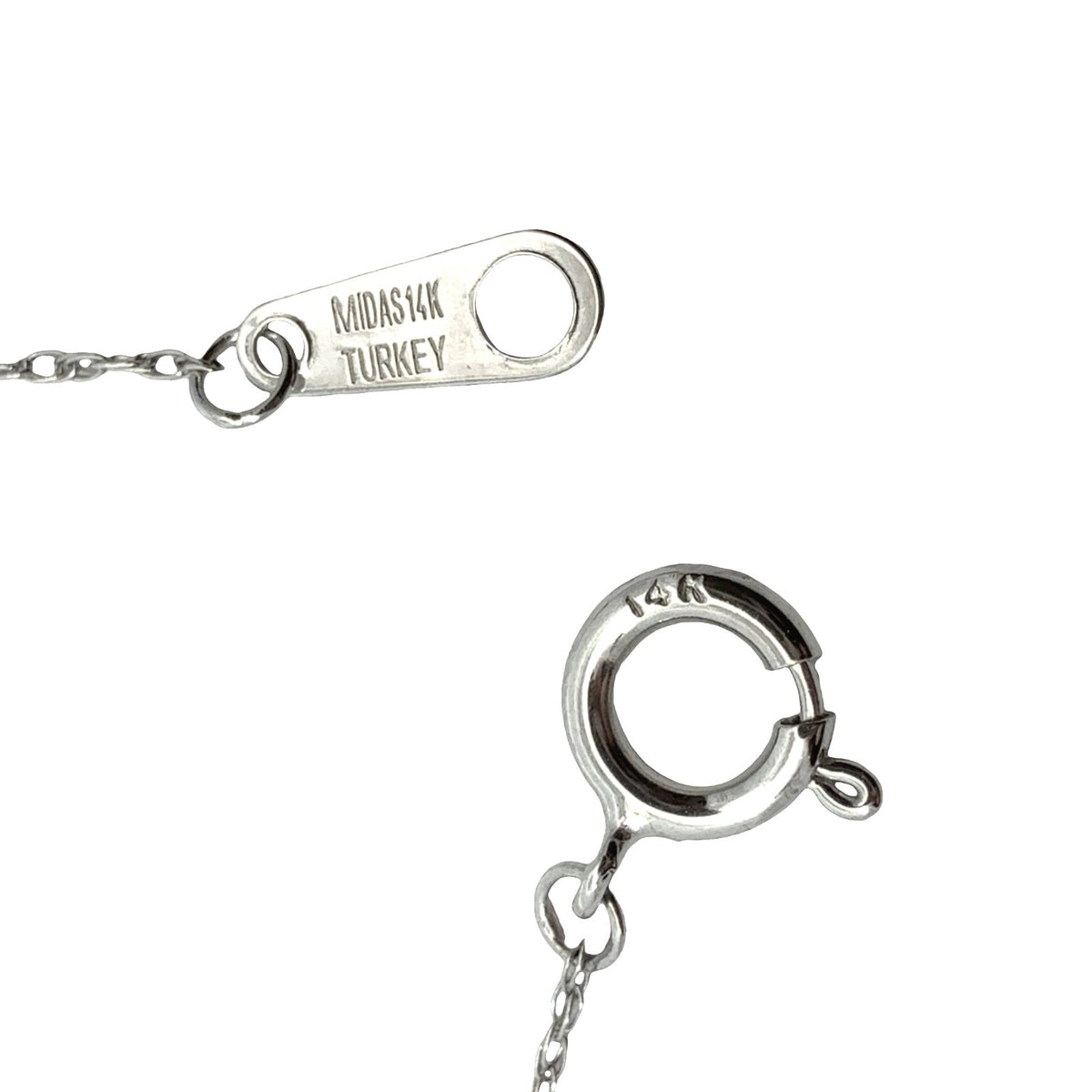 14k White Gold 0.21ctw Diamond Solitaire Pendant Necklace5