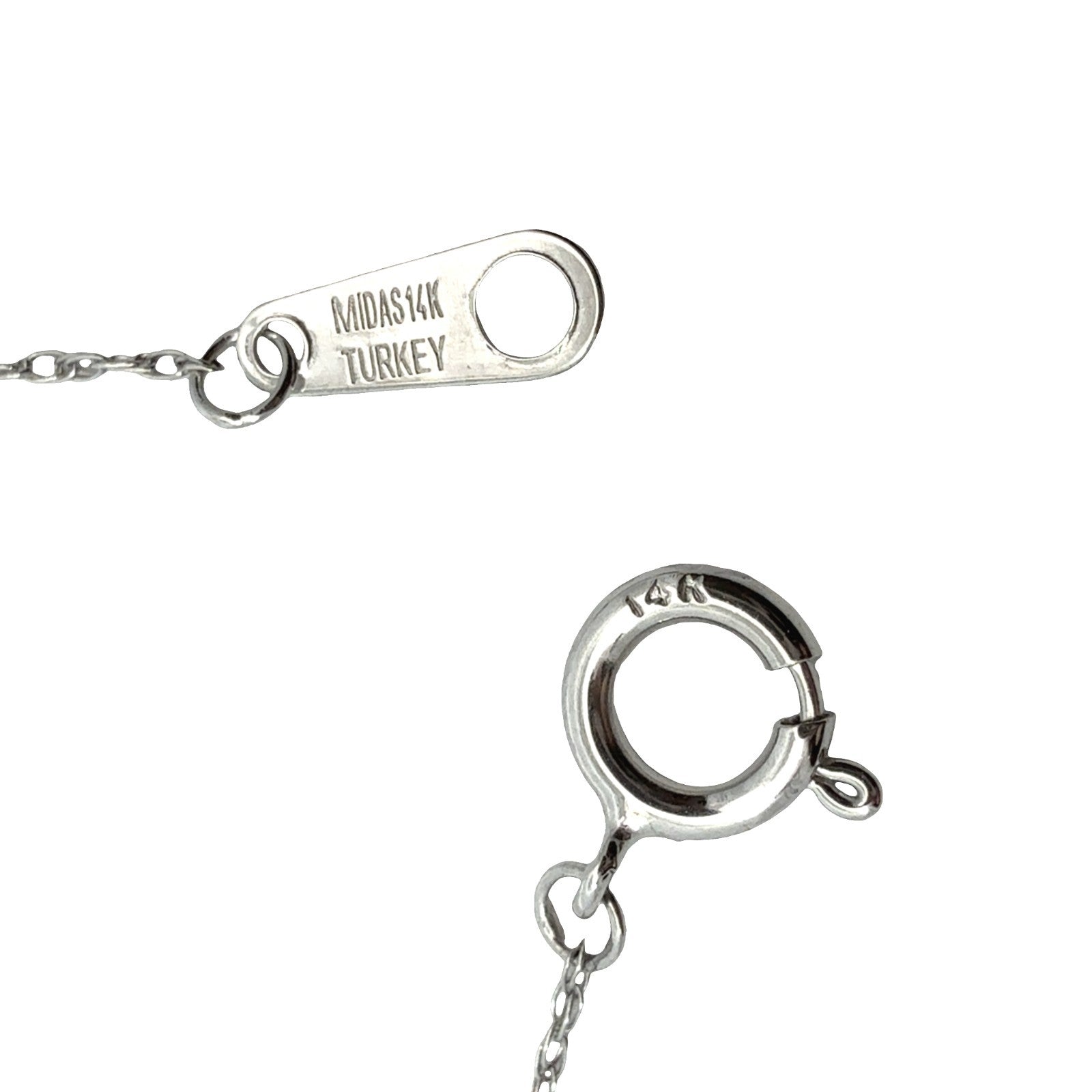 14k White Gold 0.21ctw Diamond Solitaire Pendant Necklace5