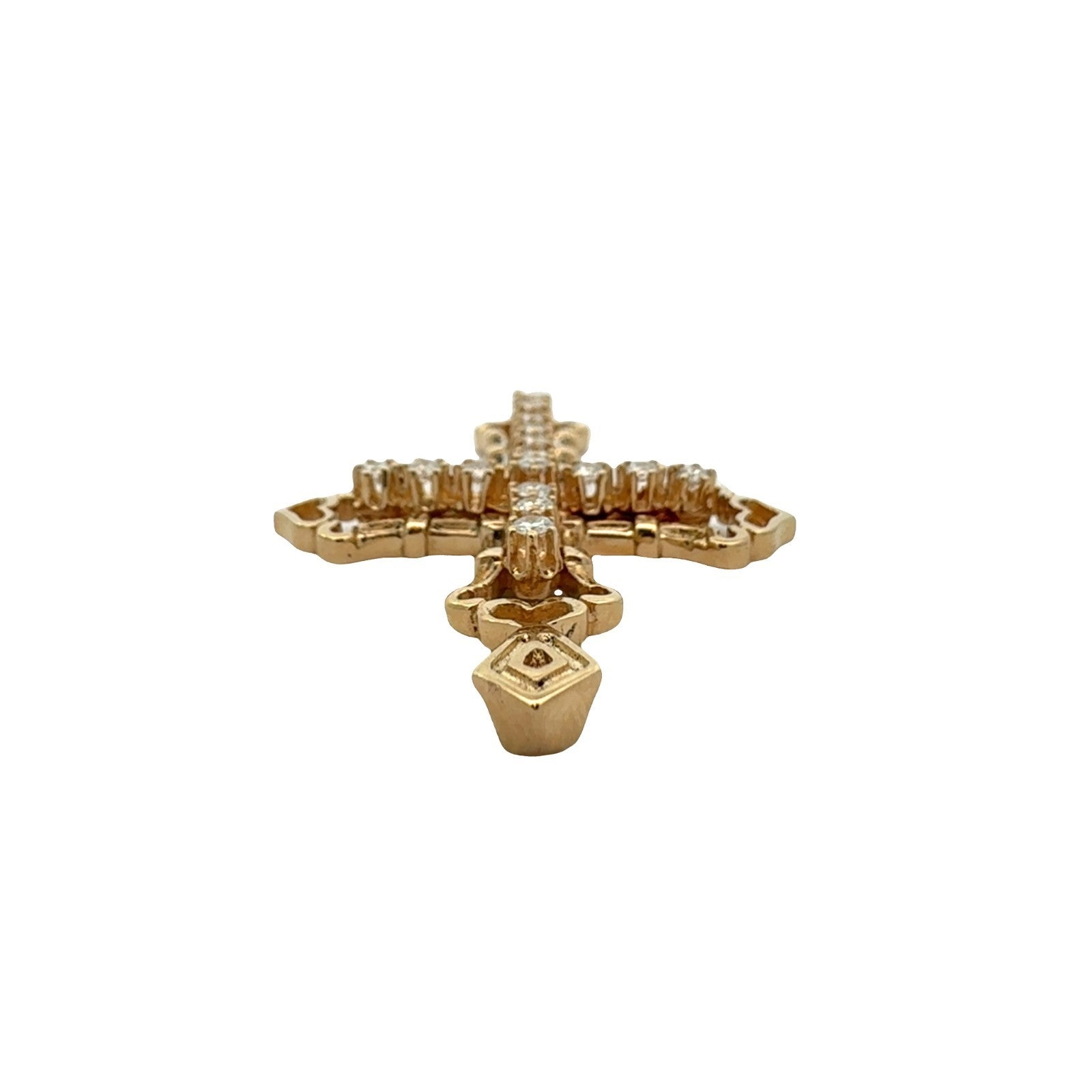 14k Yellow Gold and 0.60ctw Diamond Cross Pendant4