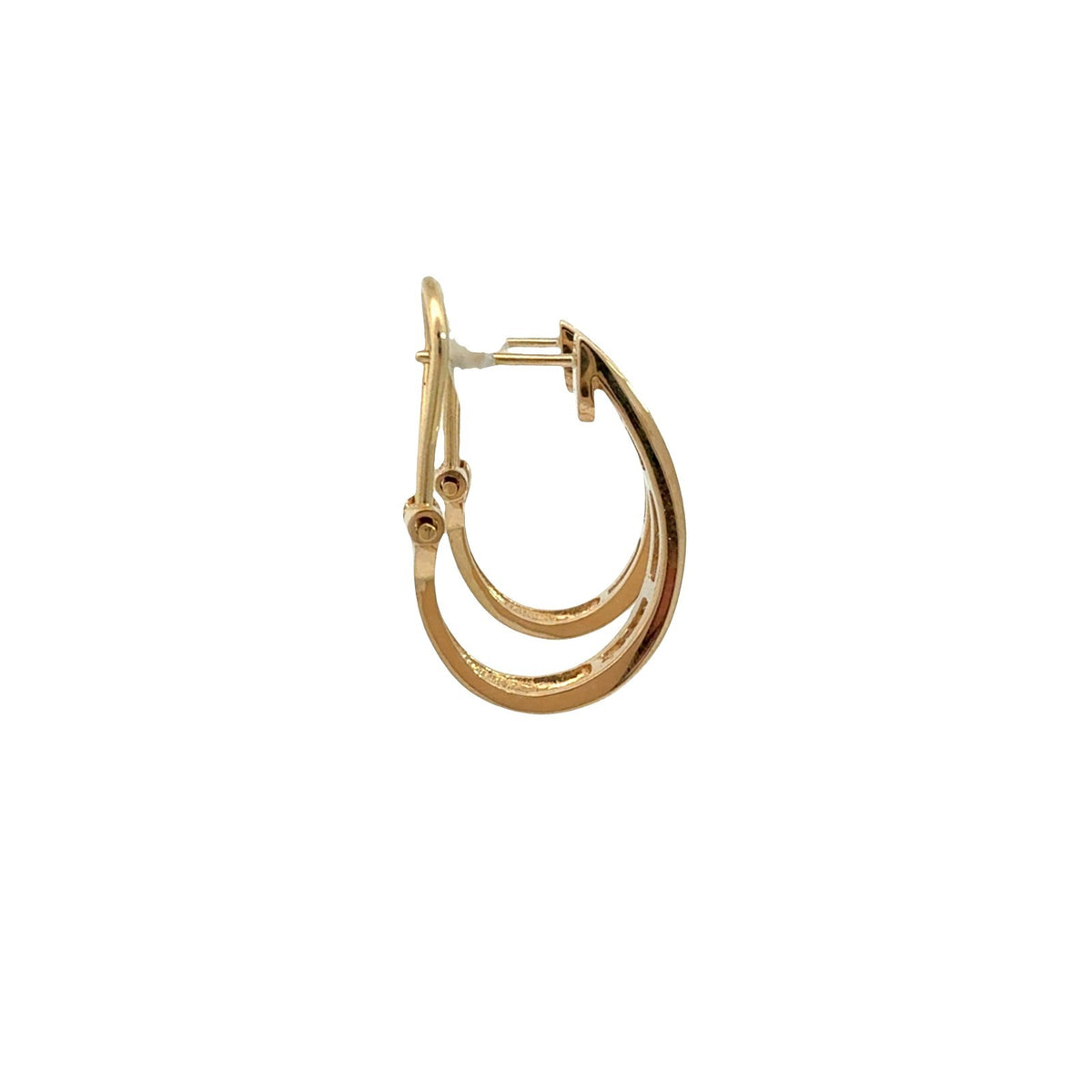 14k Yellow Gold Channel-Set 0.96tcw Diamond Hoop Earrings4