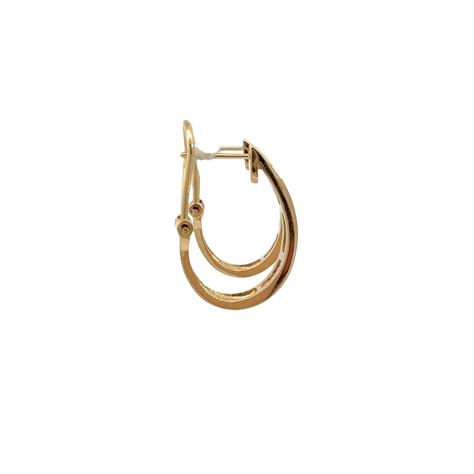14k Yellow Gold Channel-Set 0.96tcw Diamond Hoop Earrings4