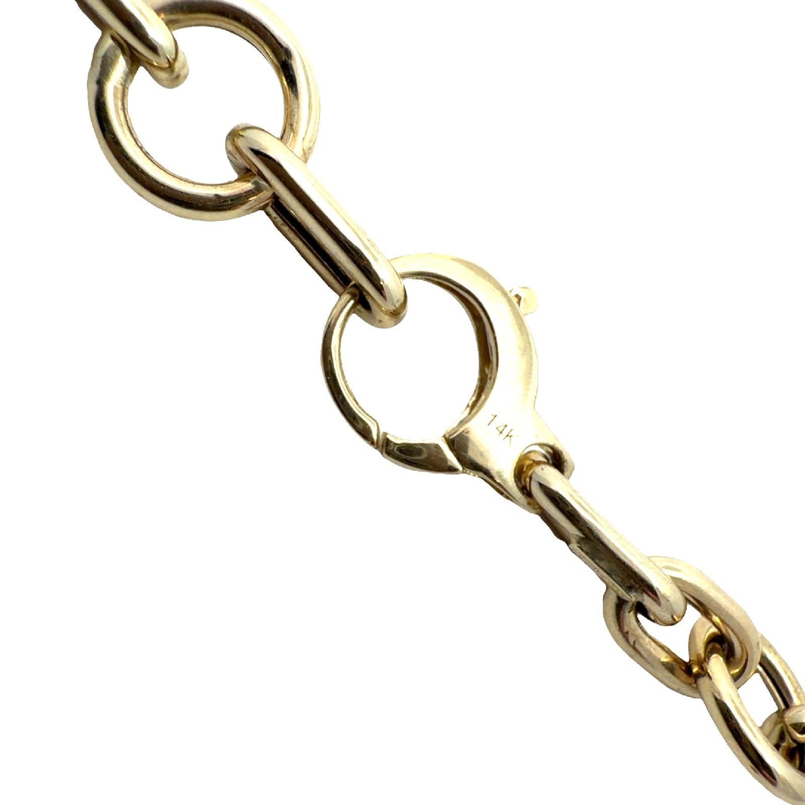 14k Yellow Gold & 1.76cttw Diamond Mixed Link Chain Necklace 17.5"2
