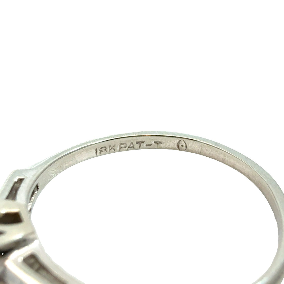 18k White Gold Stamped Round 0.29cttw (0.26tcw) Diamond Engagement Ring5