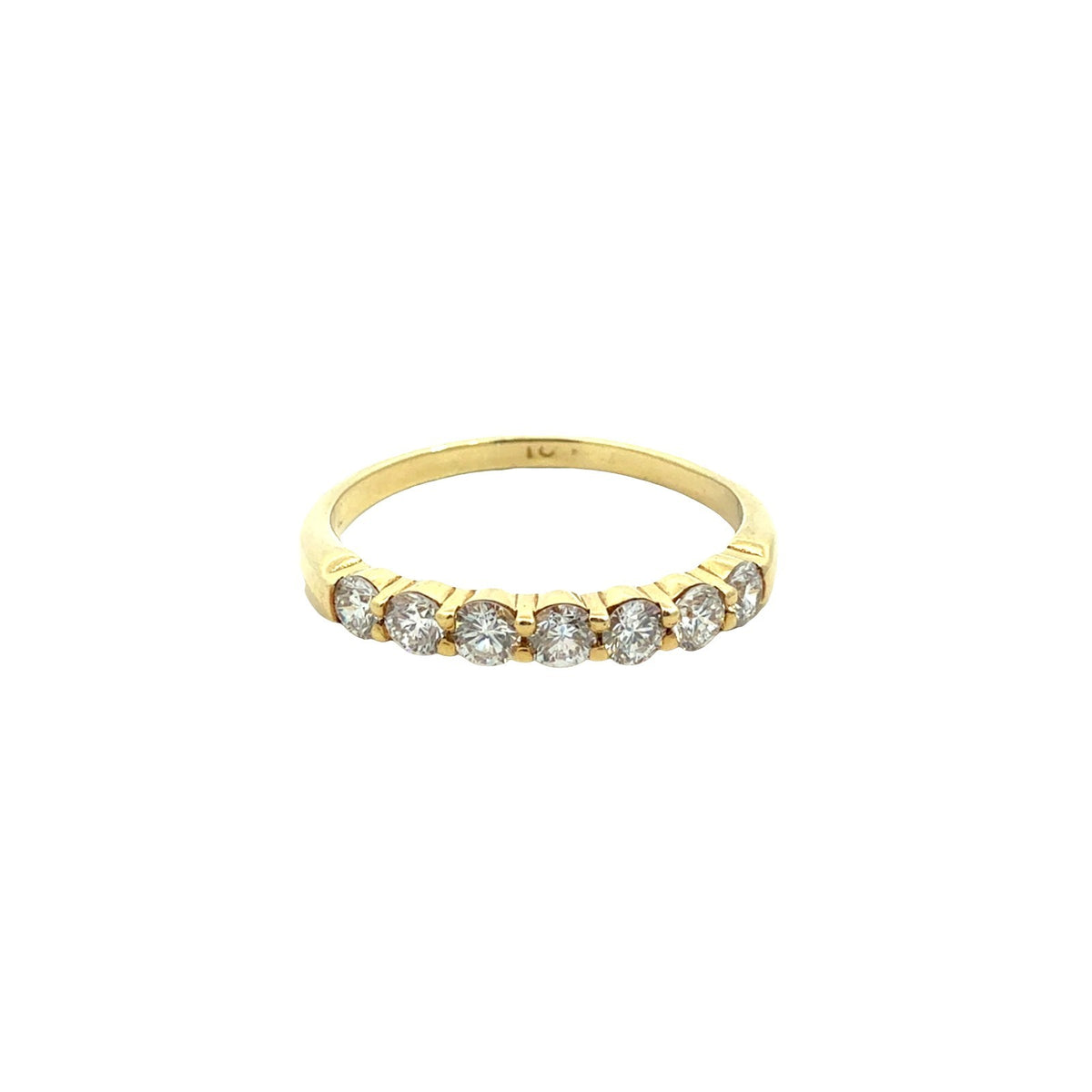 18k Yellow Gold 7 Stone 0.42cttw Diamond Wedding Band Ring6