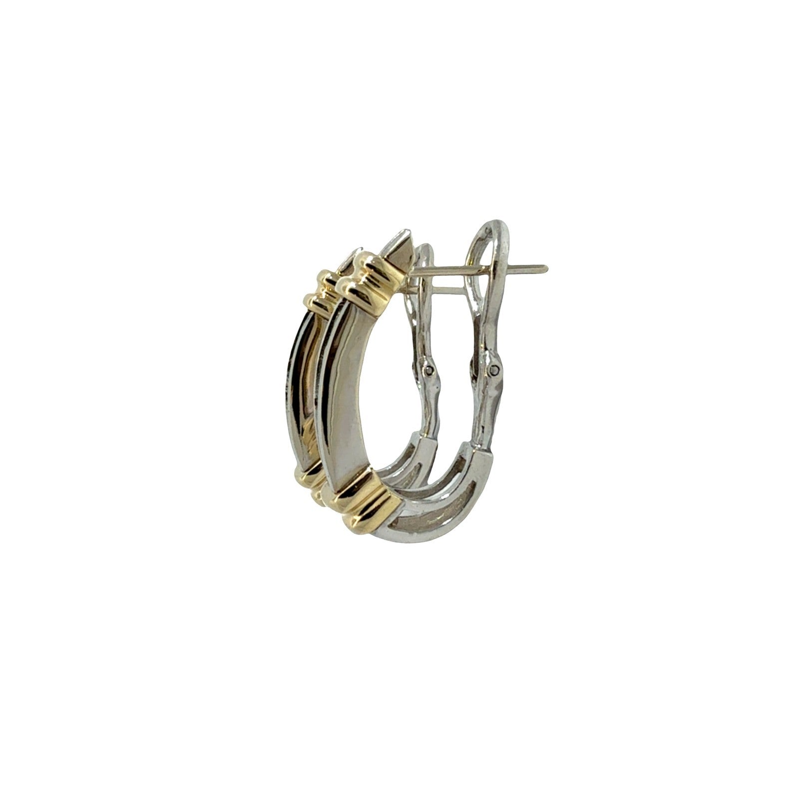 14k Multi-Tone Gold Stamped 0.50cttw Diamond Hoop Earrings2