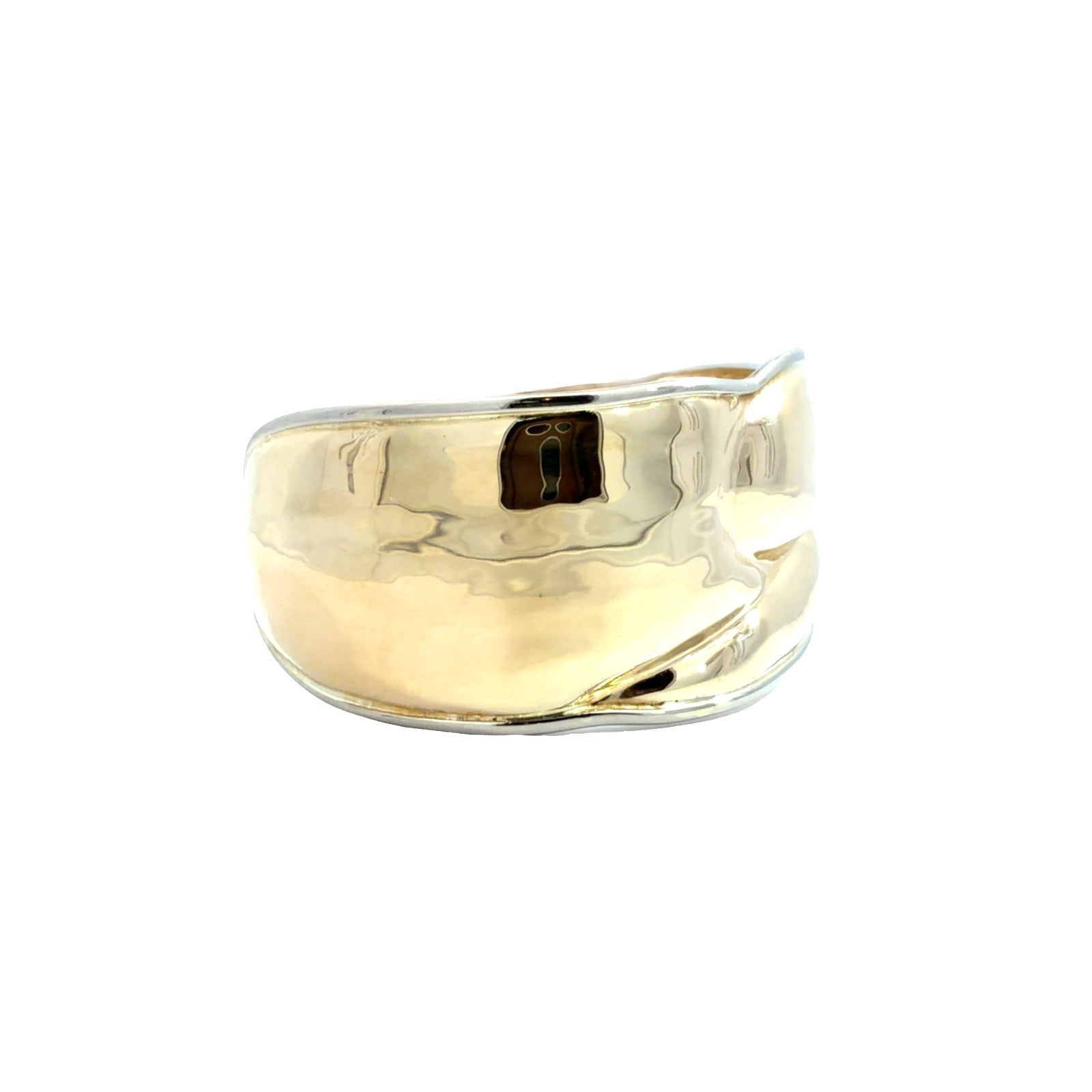 14k Multi-Tone Gold Sculptural Cuff Bracelet0