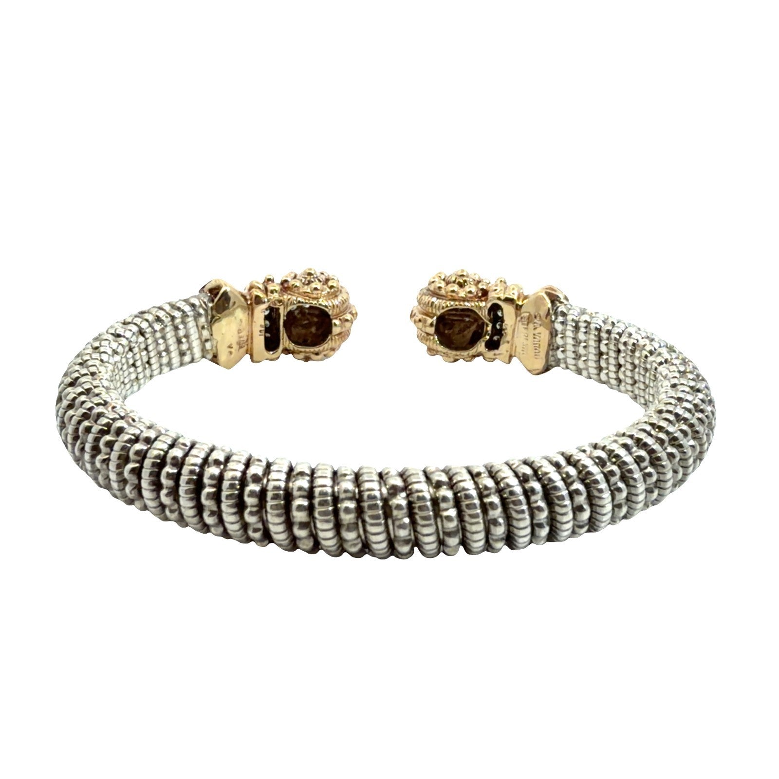 Alwand Vahan Sterling Silver 14k Yellow Gold 0.20ctw Diamond Cuff3