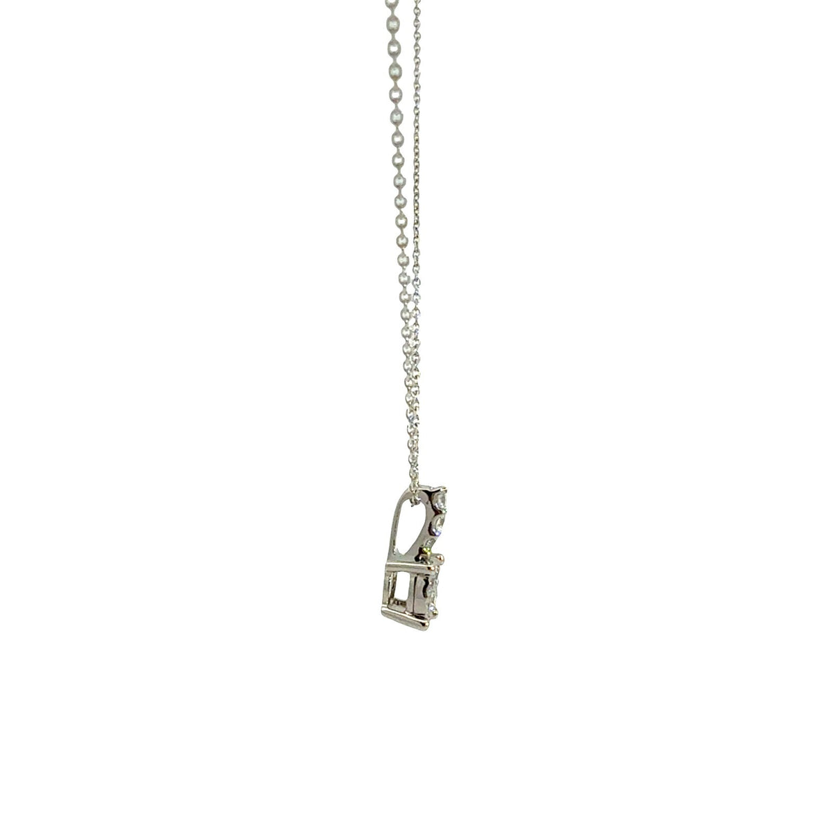 14k White Gold 0.19cttw Diamond Cluster Pendant Necklace4