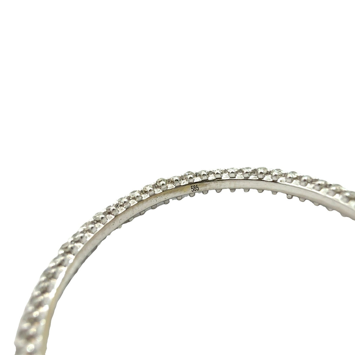 14k White Gold Pavé 0.68cttw Diamond Eternity Wedding Band3