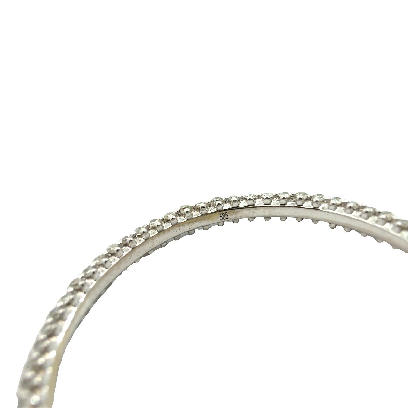14k White Gold Pavé 0.68cttw Diamond Eternity Wedding Band3