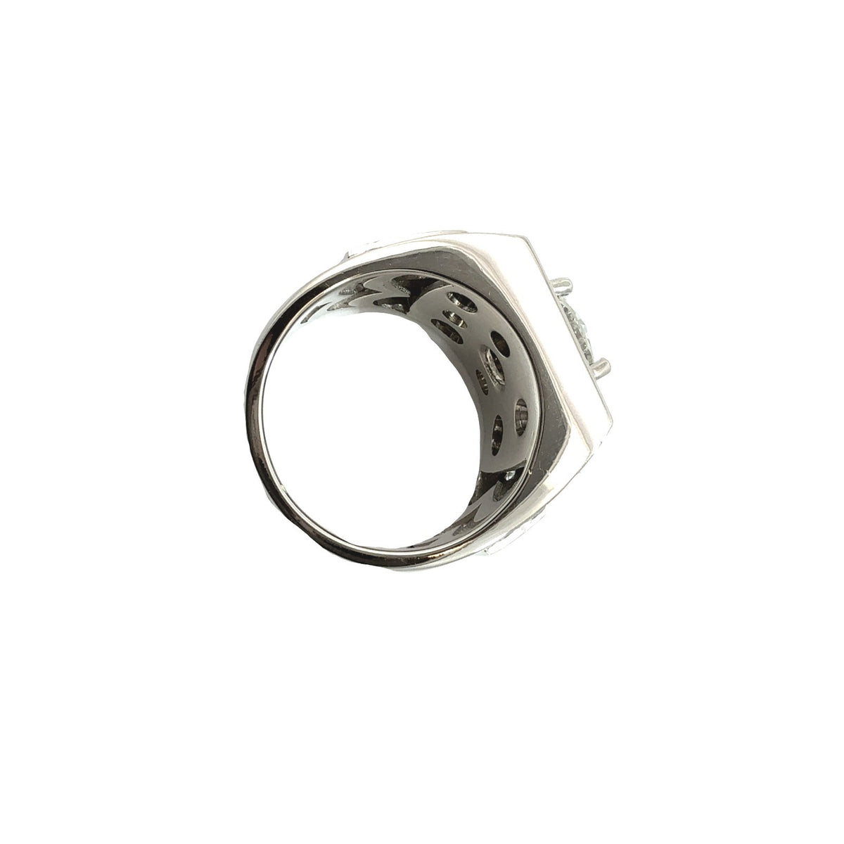 14k White Gold 9.40cttw (3.75tcw) Diamond Men's Ring5