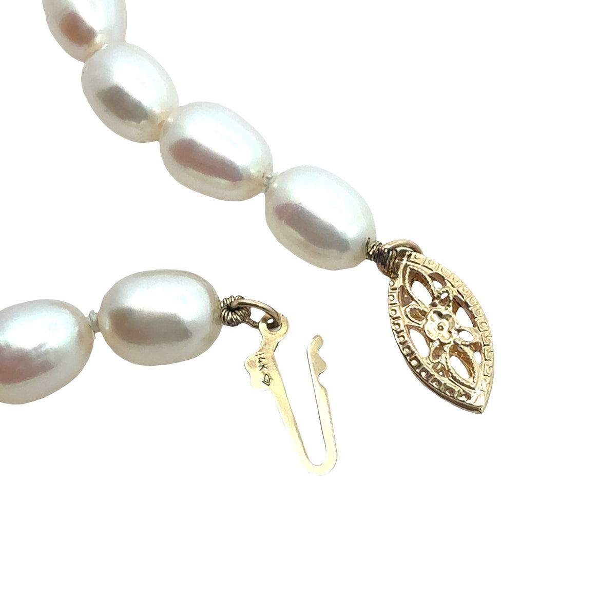 14k Yellow Gold 0.33cttw Sapphire and 0.11cttw Diamond Pearl Necklace6