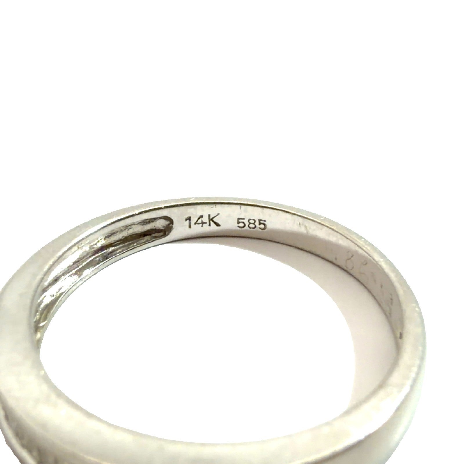 14k White Gold Channel Set 0.28cttw Baguette Diamond Band Size 5.754