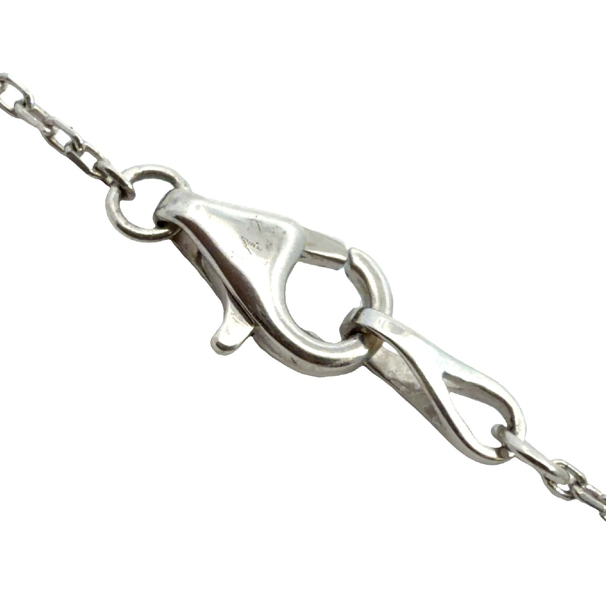 Estate 14k White Gold & 1.00cttw Bezel Diamond Station Necklace 18"4