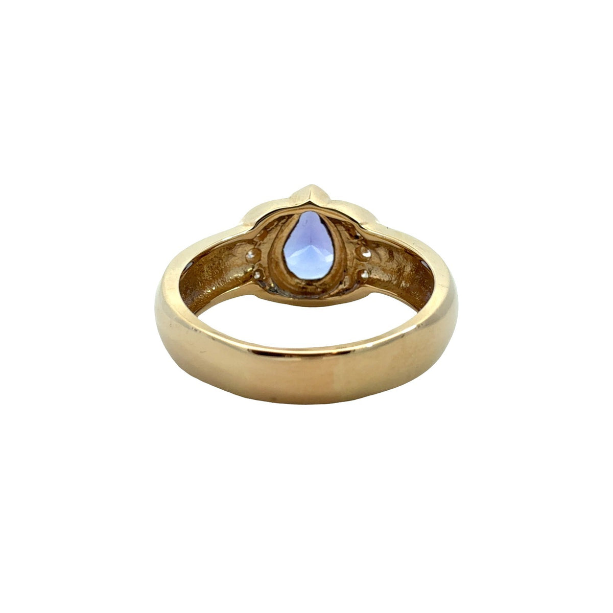 14k Yellow Gold Pear-Shaped 1.52tcw Tanzanite & 0.21cttw Diamond Cocktail Ring3