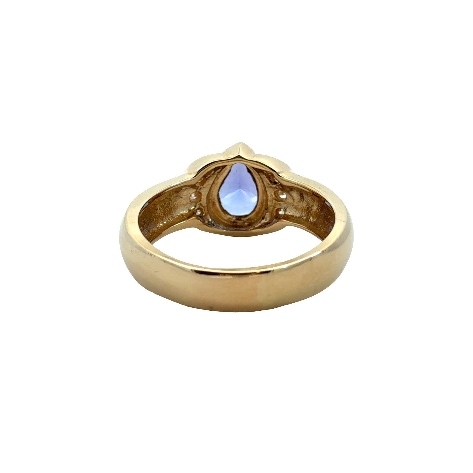14k Yellow Gold Pear-Shaped 1.52tcw Tanzanite & 0.21cttw Diamond Cocktail Ring3