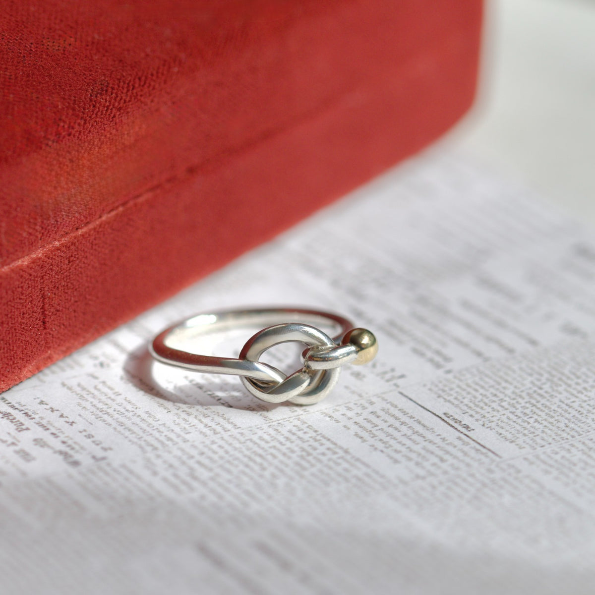Tiffany&Co. Sterling Silver and 18k Yellow Gold Love Knot Ring0
