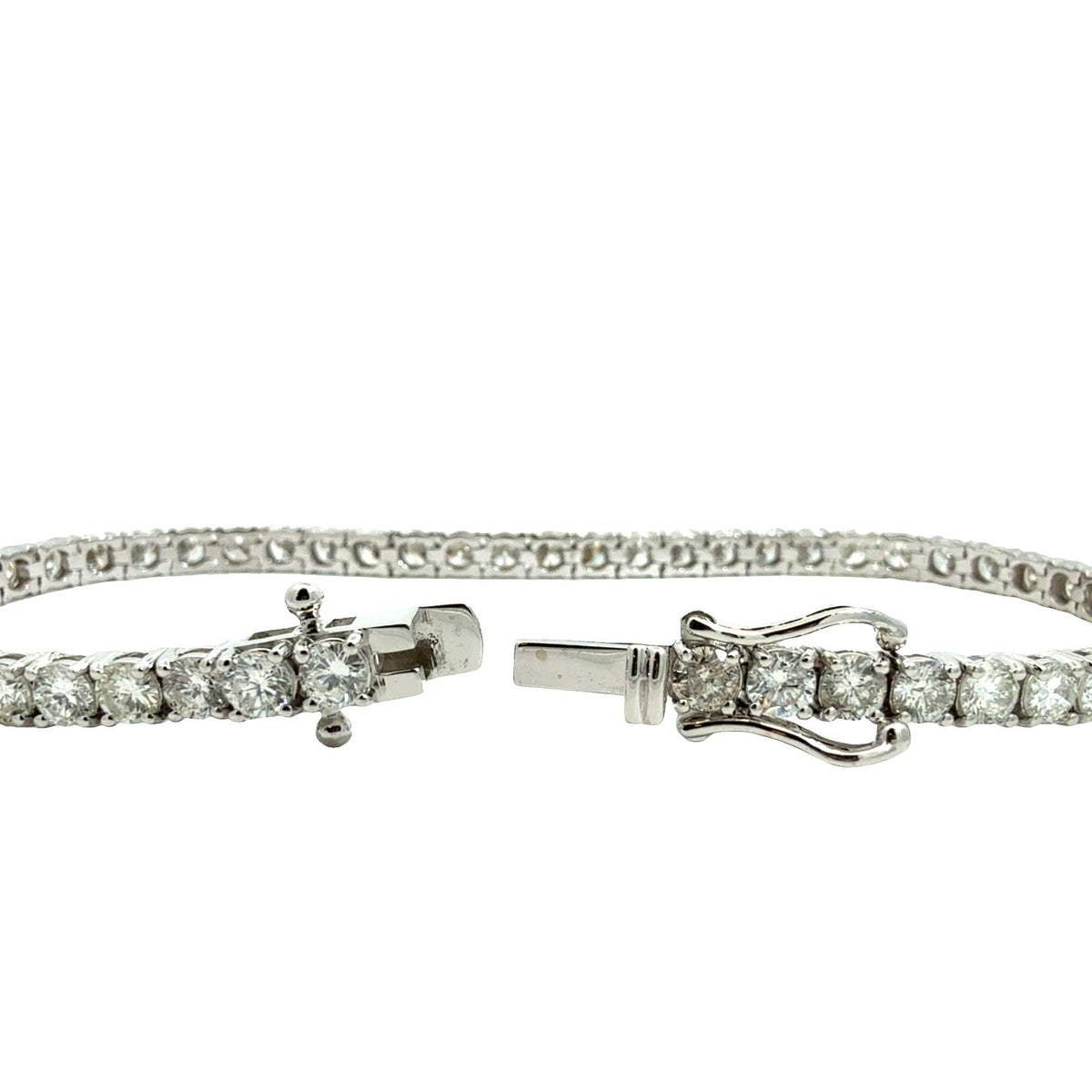 NEW 14k White Gold and 6.37cttw Diamond Tennis Bracelet5