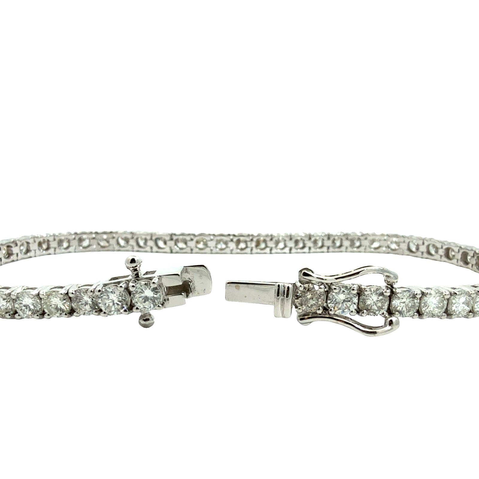 NEW 14k White Gold and 6.37cttw Diamond Tennis Bracelet5
