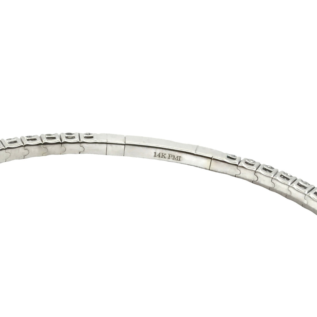 The Jewel Box 14k White Gold 3.72ctw Diamond Flex Bangle Bracelet5