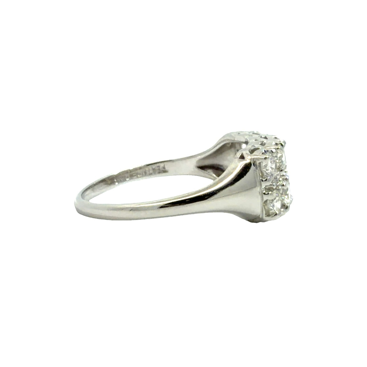 14k White Gold MultiStone 1.10ctw Round Brilliant Diamond Ring Size 91