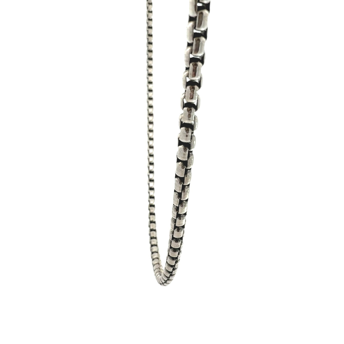 David Yurman Sterling Silver Box Link Chain Necklace2