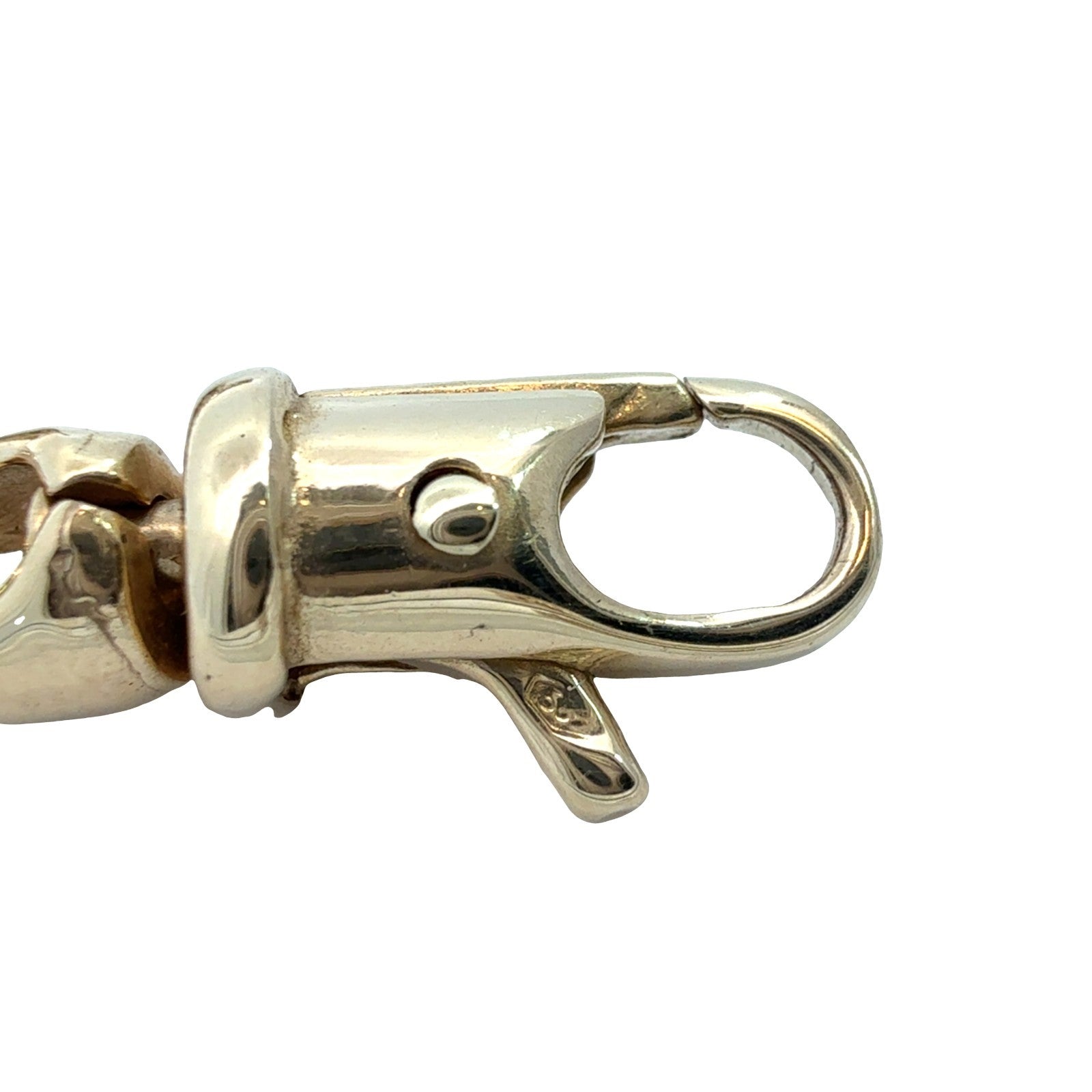14k Two-Tone Yellow Gold Double Square Link Chain Bracelet 8.25"4