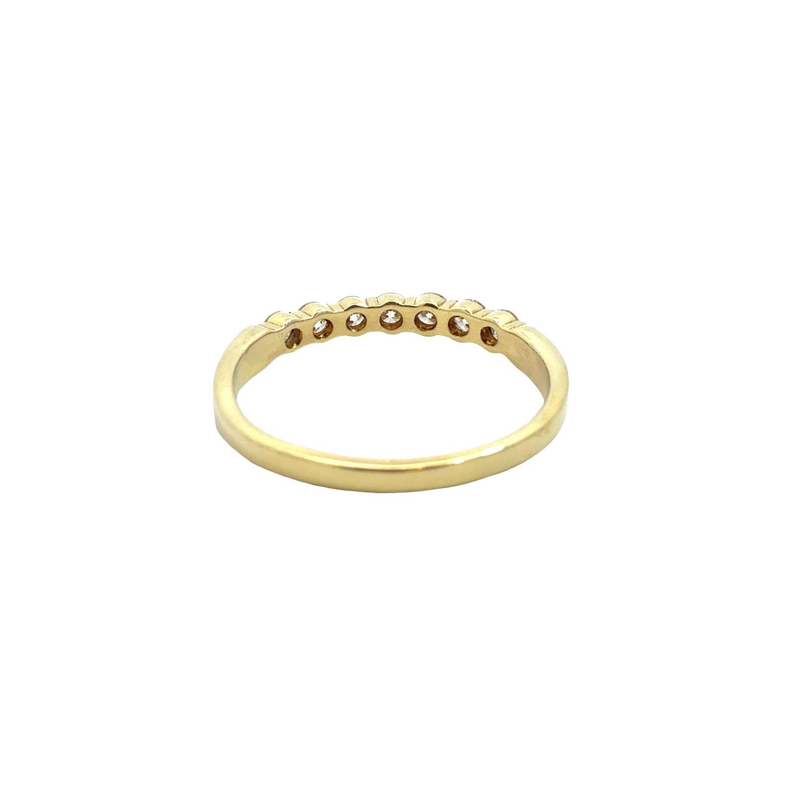 18k Yellow Gold 7 Stone 0.42cttw Diamond Wedding Band Ring3