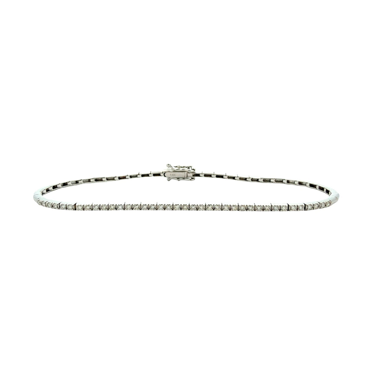 14k White Gold and 0.29cttw Diamond Bracelet1