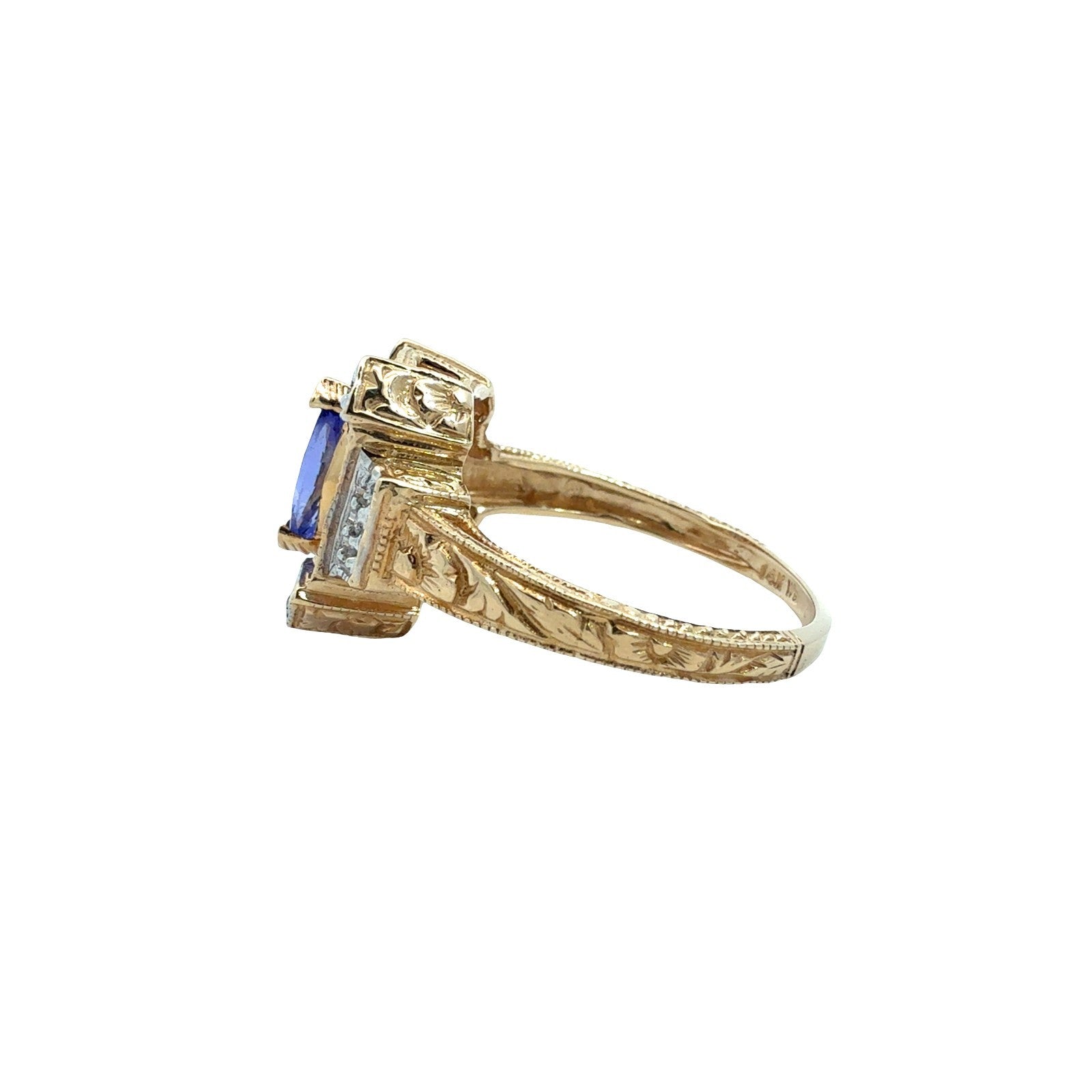 WB 14k Yellow Gold 0.43cttw Diamond 0.30cttw Chrysoberyl 0.47tcw Tanzanite Ring2