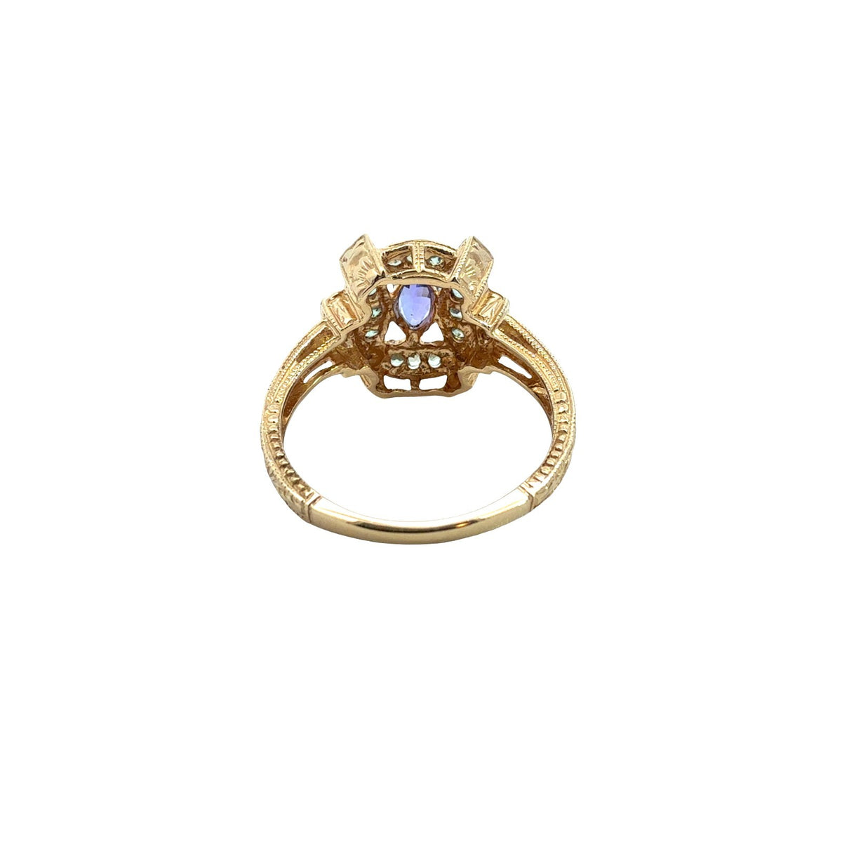 WB 14k Yellow Gold 0.43cttw Diamond 0.30cttw Chrysoberyl 0.47tcw Tanzanite Ring3